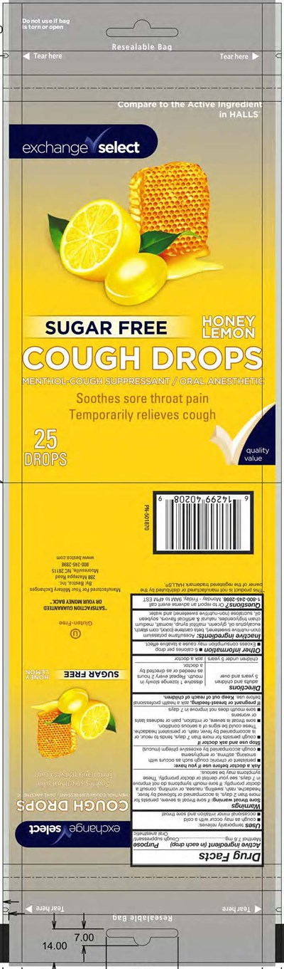Exchange Select Sf Honey Lemon 25ct Cough Drops (Exchange Select Sf Honey Lemon 25ct 501870 6 22 2017tm)